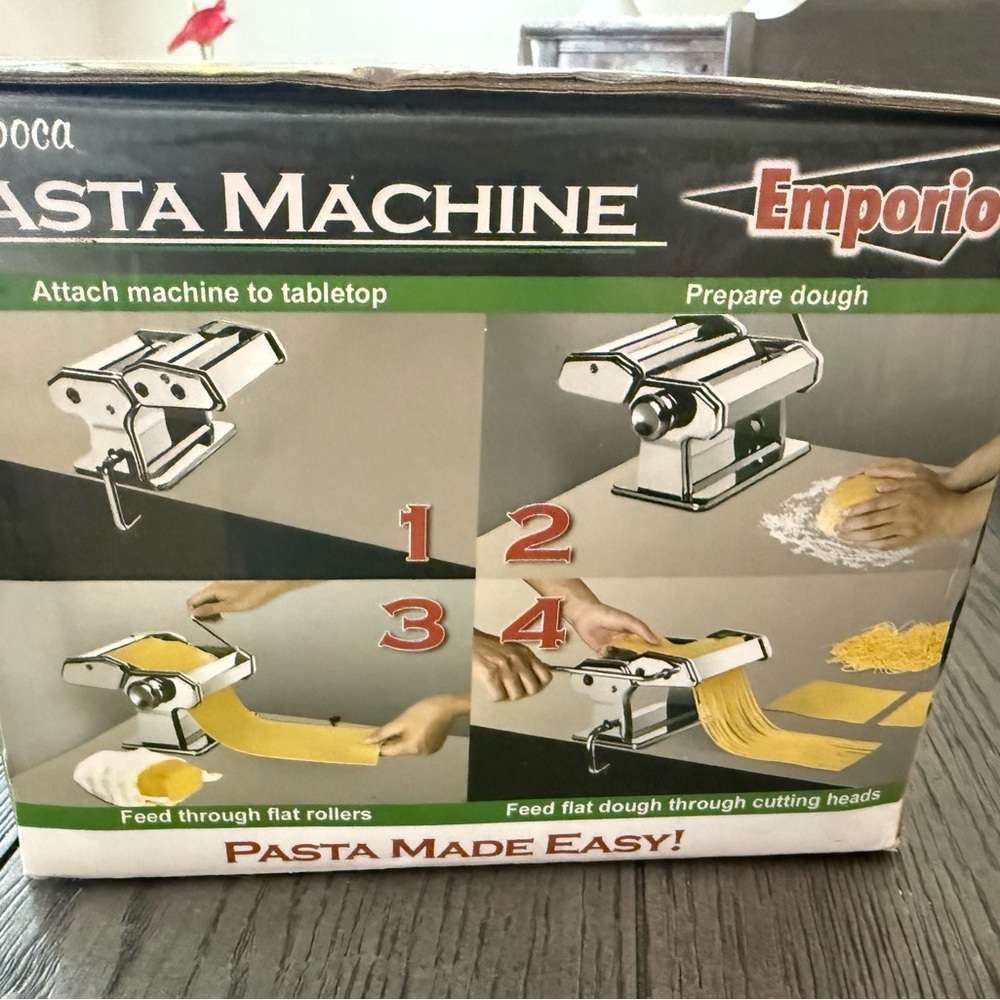 Emporio hand crank pasta machine.